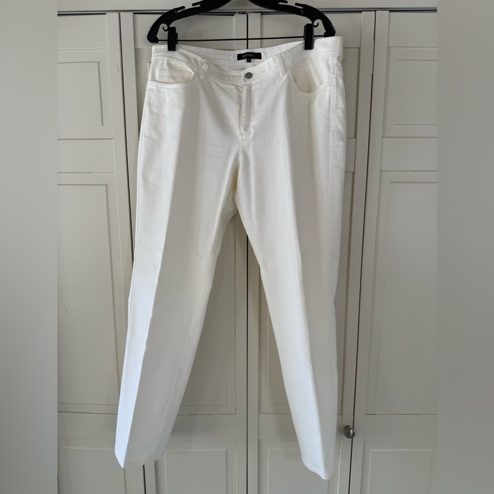 Lafayette 148 New York white/cream skinny jeans size 14
